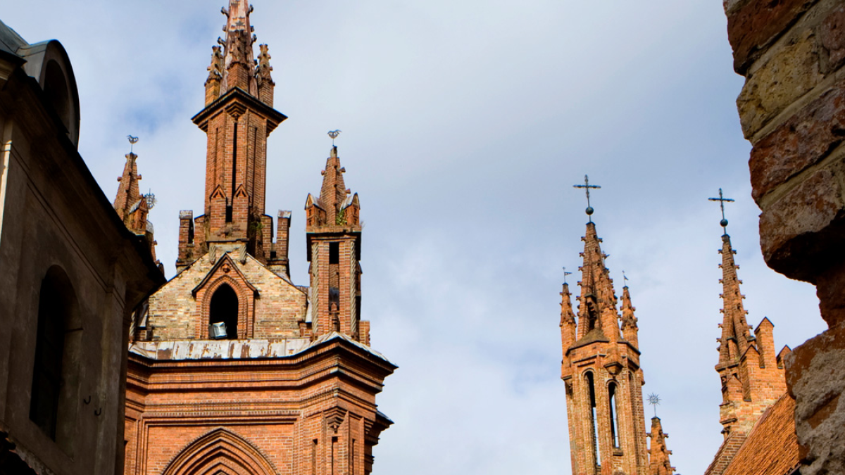 A red brick church