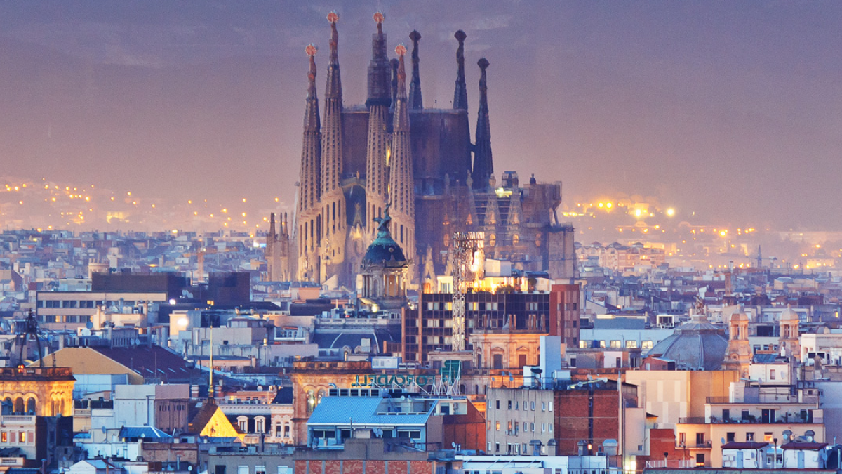 Sagrada Família and the cityscape of Barcelona