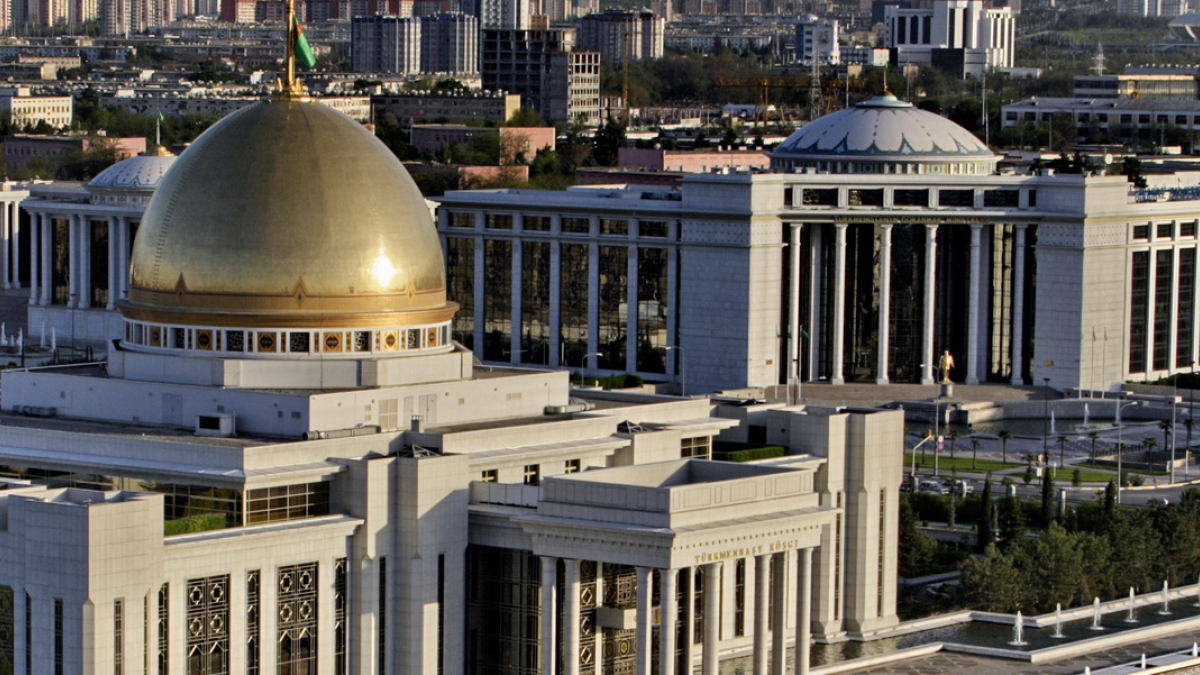 The Oguzhan Presidential Palace in Ashgabat